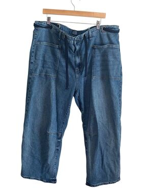 Scoop Plus High Rise Darted Barrel Jeans with Rope Belt Size 18W